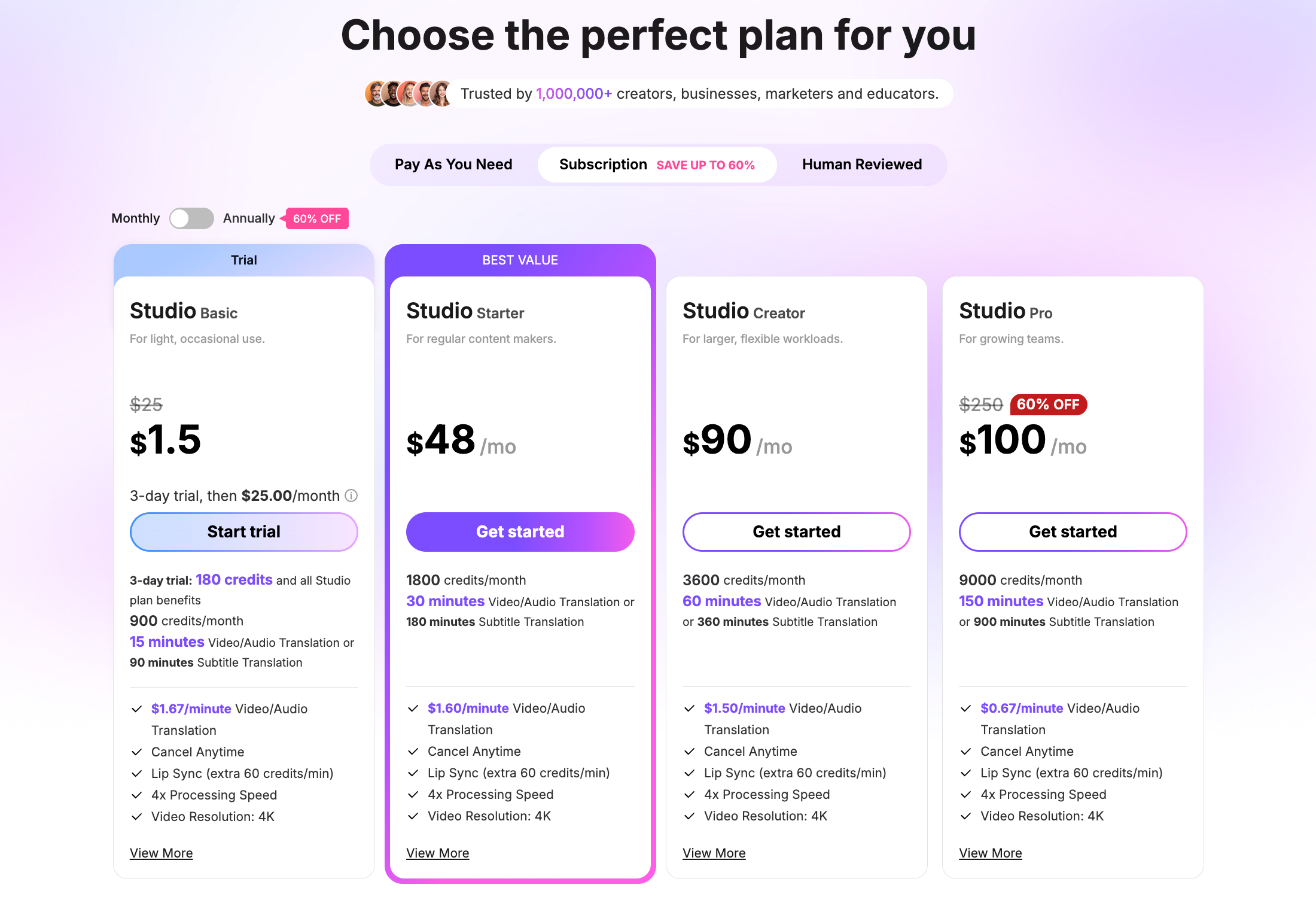 monthly subscription